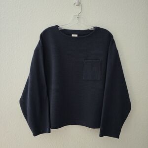 A New Day Navy Blue Boxy Sweater Top